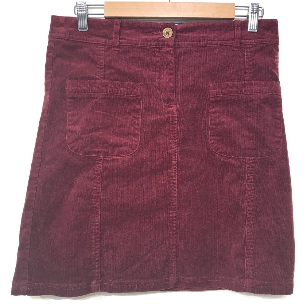 Brakeburn berry colored corduroy skirt size UK‎ 10